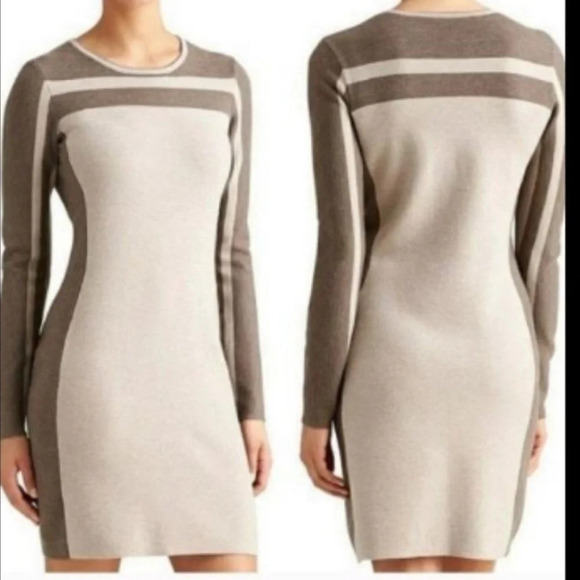 Athleta Dresses & Skirts - Athleta Boreal Two Tone Wool Blend Sweater Dress‎ Women's Size Large Long Sleeve